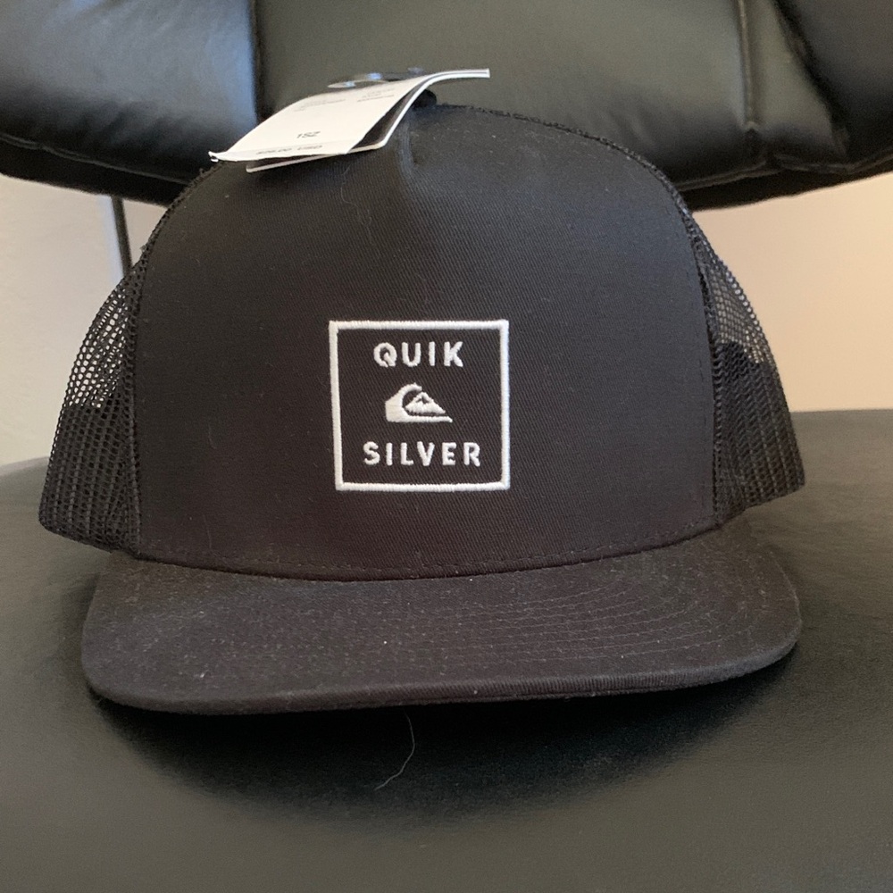 Quiksilver Black Logo Trucker Cap